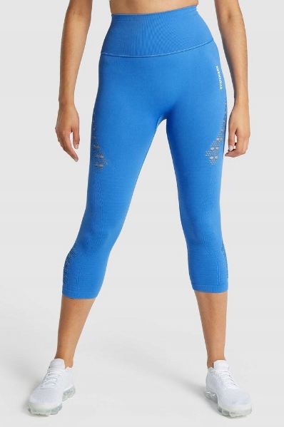 GYMSHARK LEGGINSY SPORTOWE DAMSKIE NIEBIESKIE S 1A1D5_D*
