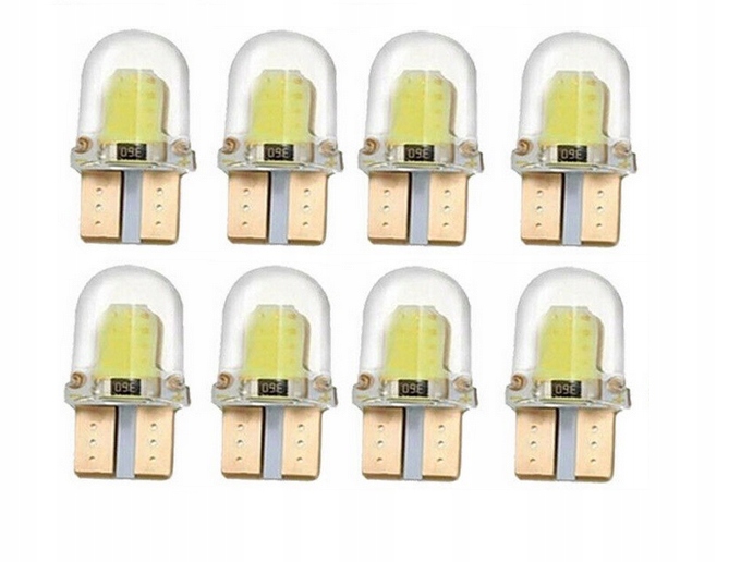 8x Żarówka LED W5W T10 COB