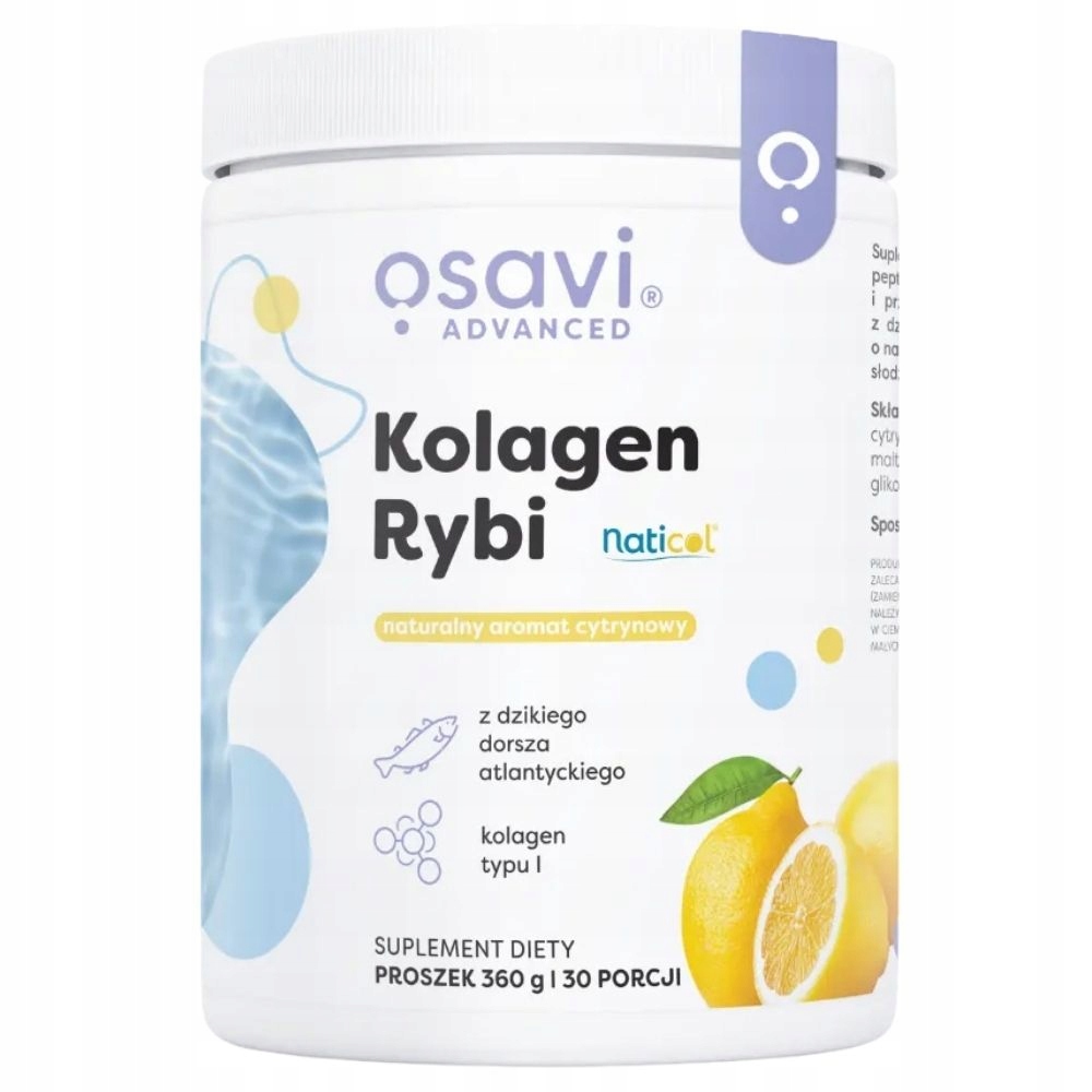 Kolagen K Pití Rybí z tresky Citronový Osavi Kůže Vlasy Nehty 360g