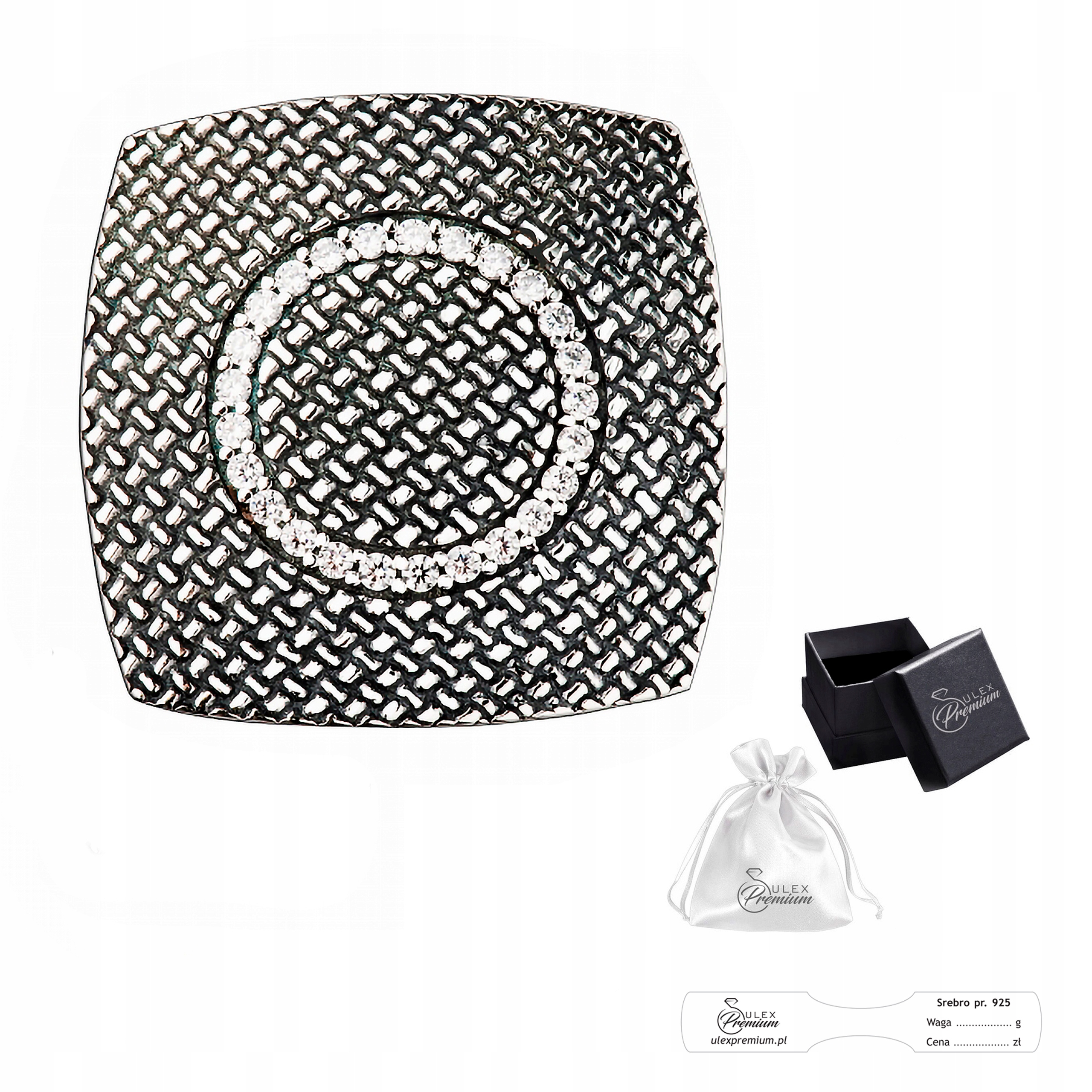 Přívěsek stříbro ryzost 925 Elegantní Klasický Přívěsek se zirkony pro ni