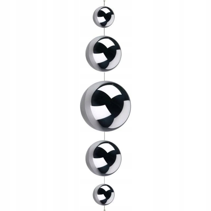 

Srebrna girlanda ze stali nierdzewnej kule na okno