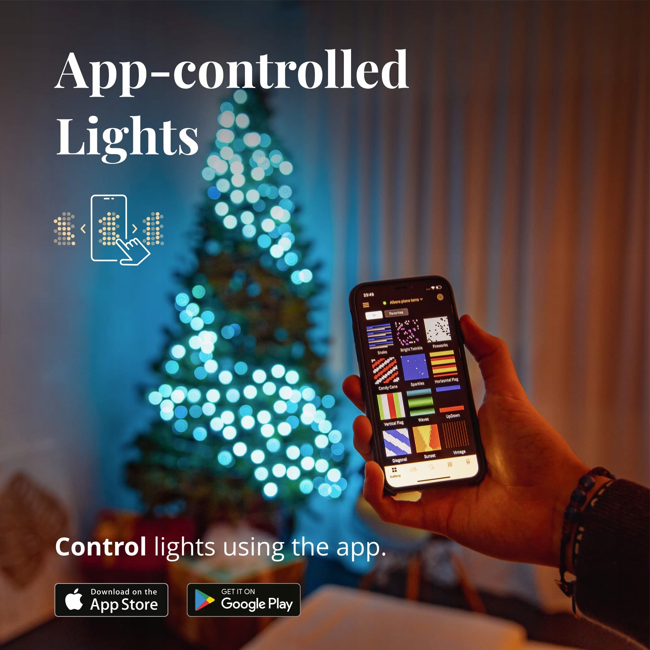 Twinkly Lampki Choinkowe Multicolor 400 Led Sterowane Telefonem IOS Android — miniatura 3