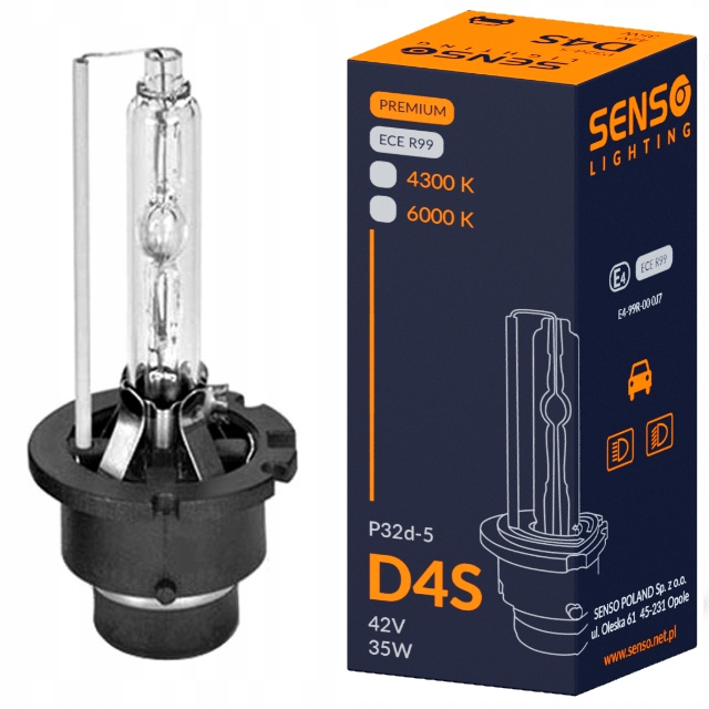 Żarnik Senso D4S 4300K Xenon E4 Premium Ciepła Biel