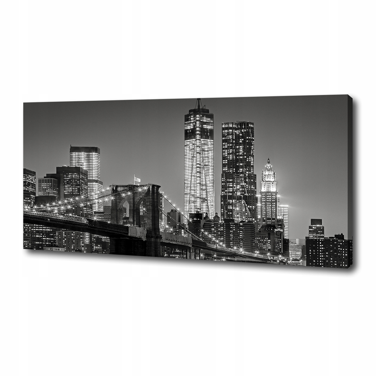 

Foto obraz na płótnie Manhattan nocą 125x50 cm
