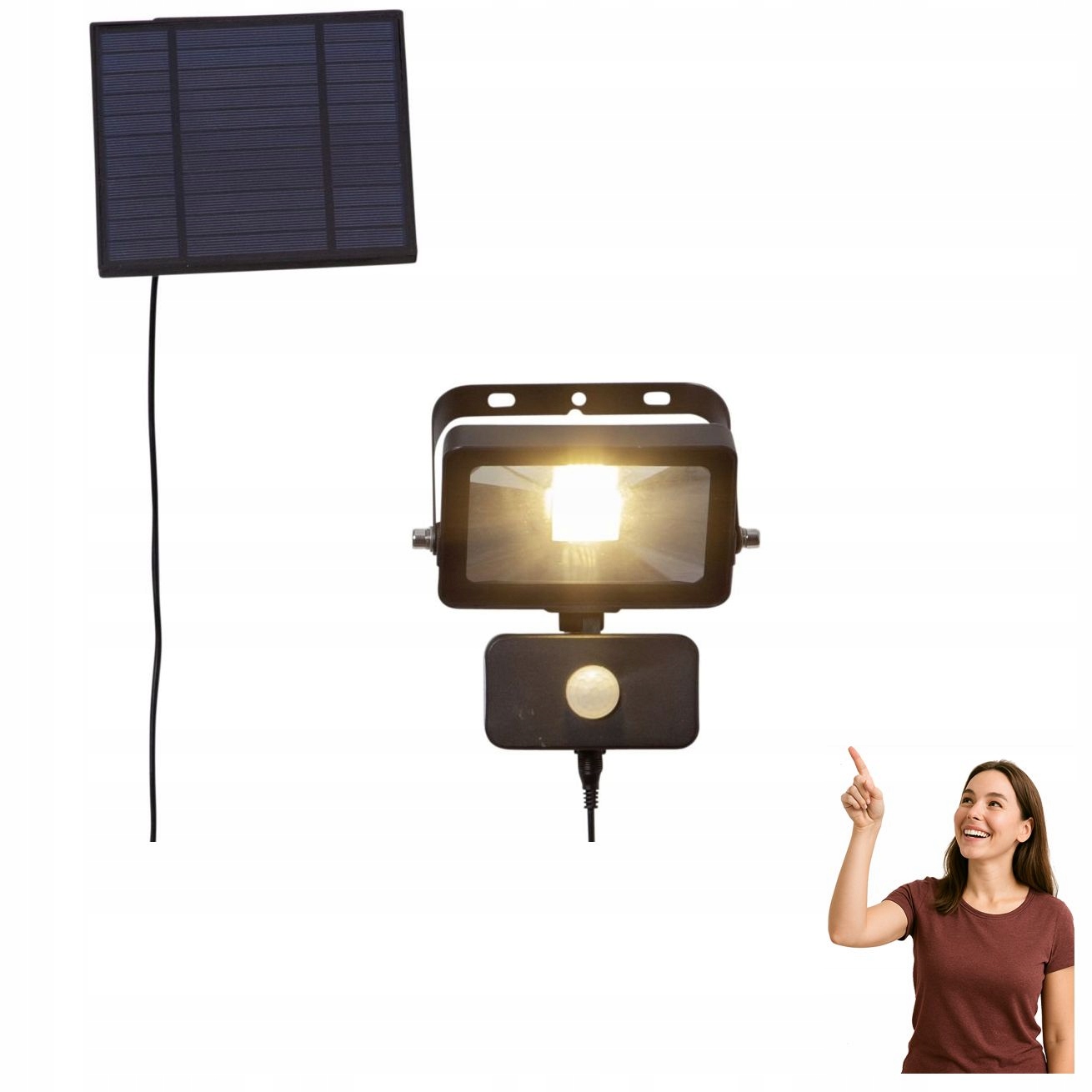 Solární Led zářič 15x0,03W se senzorem Villagrappa 900247 Eglo