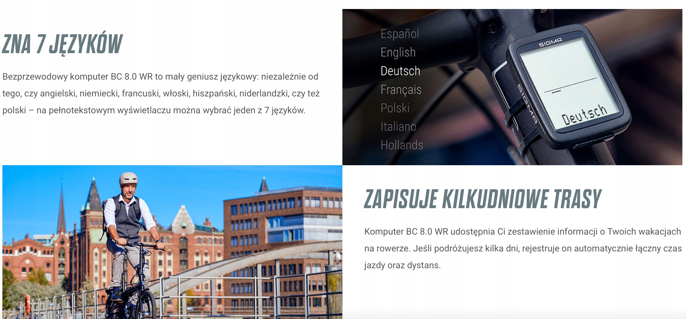 LICZNIK ROWEROWY SIGMA BC 8.0 WR ORIGINALS Marka Sigma