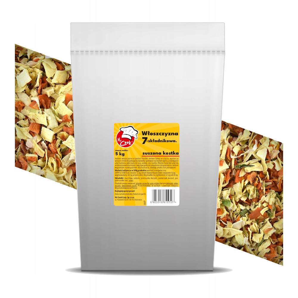 Suszone Warzywa Włoszczyzna 5kg Jarzynka 7-skład.