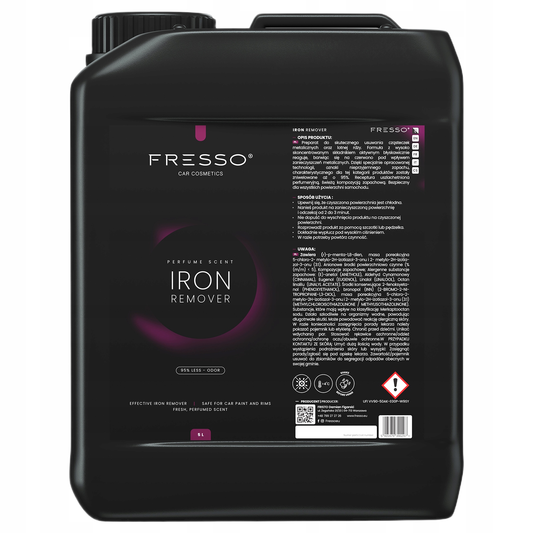 Fresso Iron Remover 5L Deironizer Do Felg I Lakieru Usuwa Osady Metaliczne
