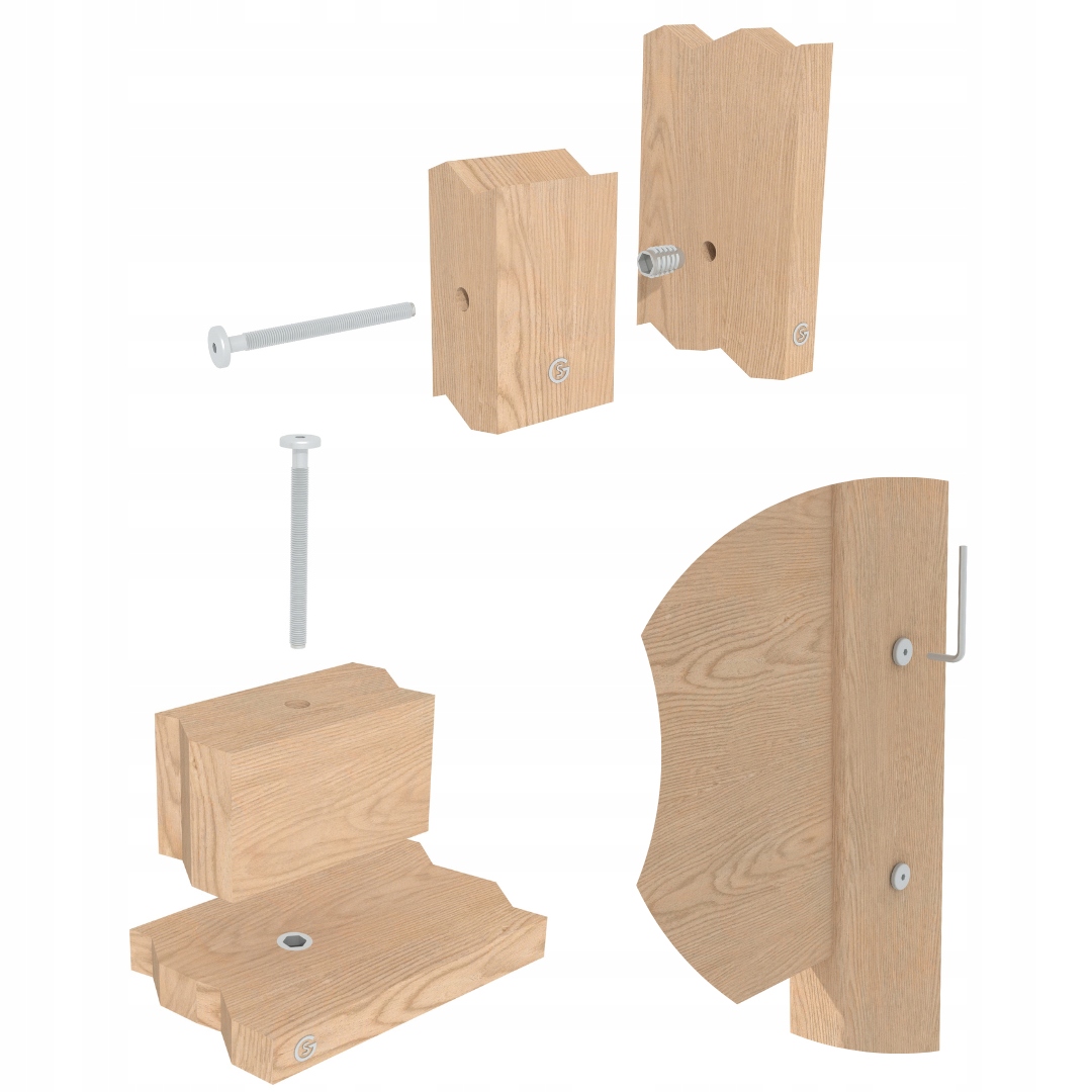 100x Mufa M8 x 24 mm wkręcana, wpustka meblowa do drewna, na klucz imbus 8 Marka Global Service