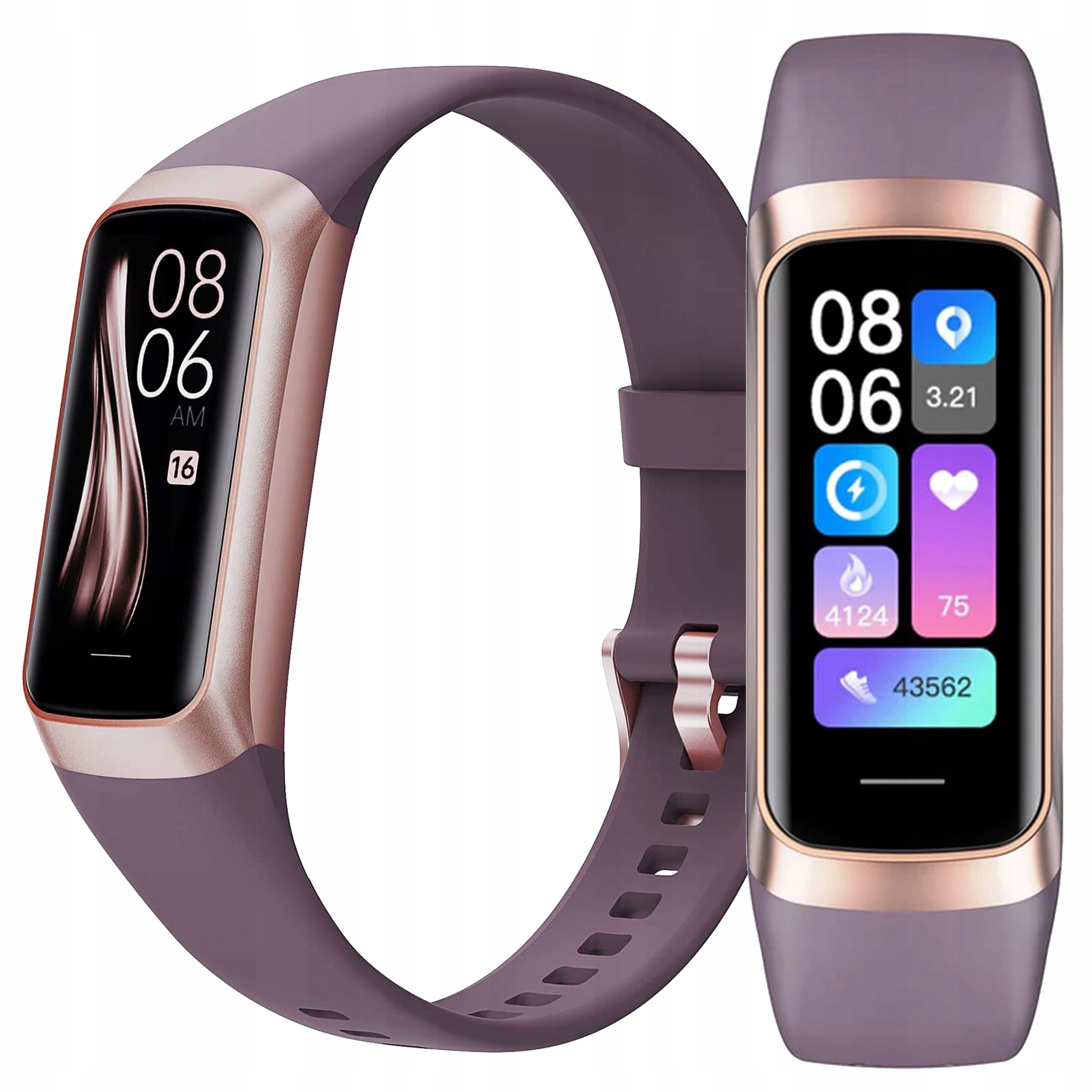 ZEGAREK SMARTWATCH SMARTBAND SPORTOWY PRO PULS SPORT DAMSKI FIT SMS OPASKA Materiał paska guma