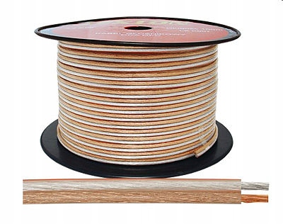 

Kabel głośnikowy 2x2,00mm2 Przeźroczysty