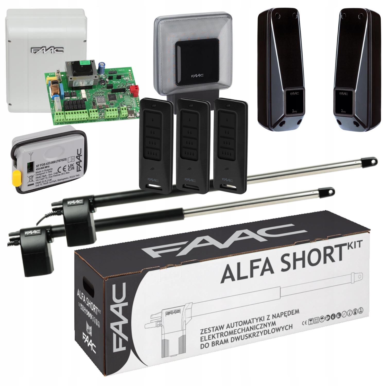 Faac Alfa Short Lampa Xled Pilot XT4FDS 3ks Pohon dvojkrídlovej brány