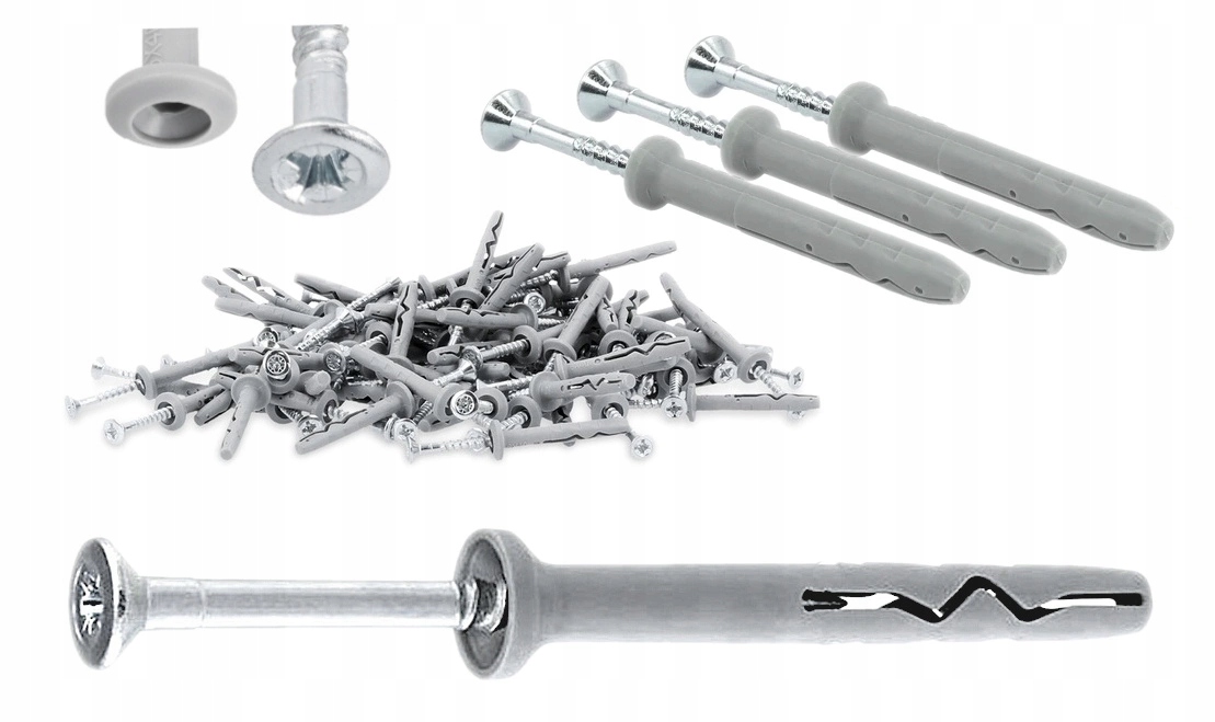 Kołki Rozporowe Kołek Szybkiego Montażu 6x60 Zestaw 100 Sztuk-Zdjęcie-0