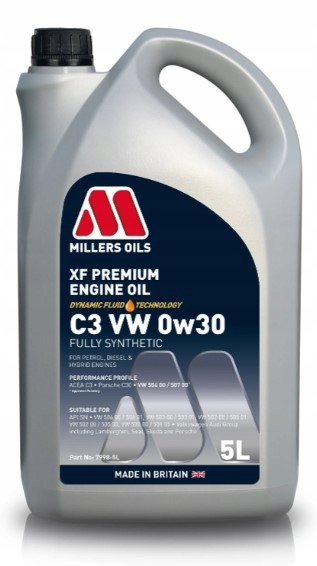 MILLERS OILS XF PREMIUM C3 VW 0W30 5L