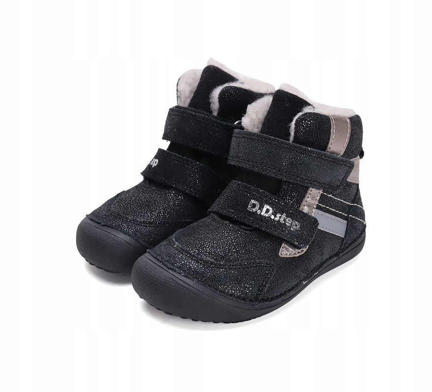 Buty zimowe, śniegowce DD step barefoot W063-42254BM czarne 29