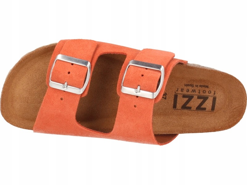 JBUT - IZZI KLAPKI KLAPECZKI r.37 ALEX CORAL SKÓRA Rozmiar 37