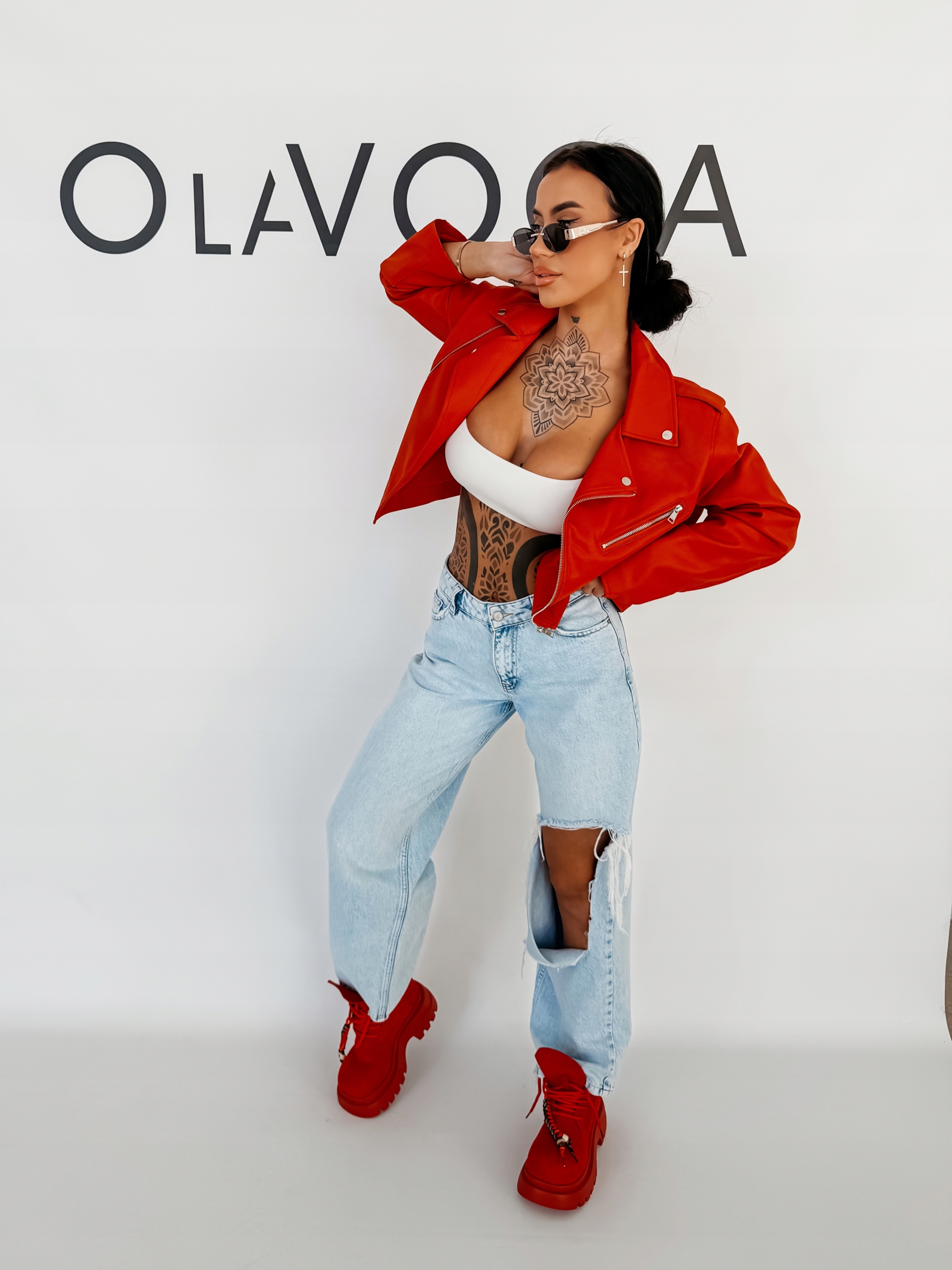 Dámská Bunda Ladyo Olavoga Červená