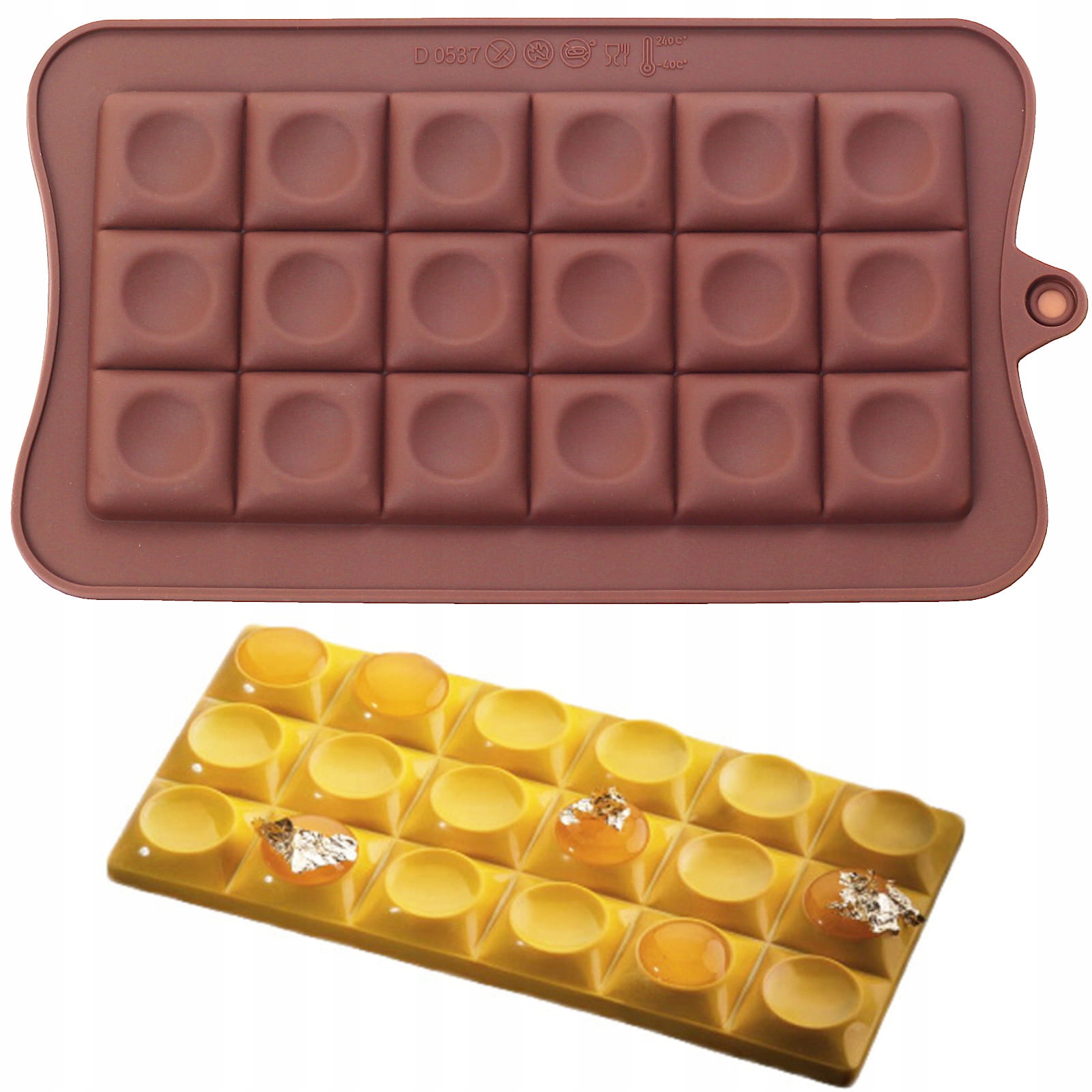 FORMA FOREMKA SILIKONOWA DO TABLICZKI KOSTKI CZEKOLADY 481