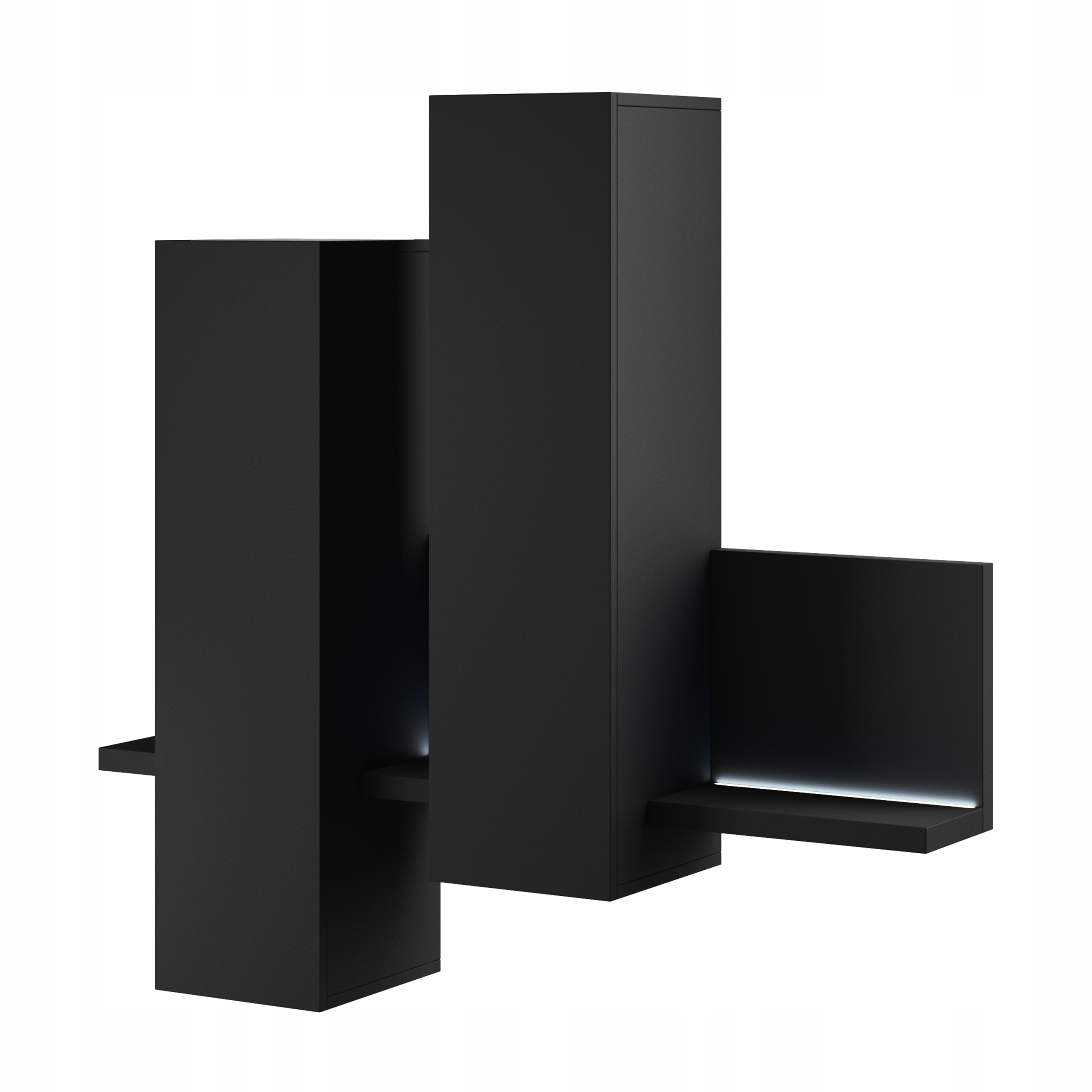 Vitrína Bottega 142,4 x 152 cm Závěsná Černá Matná