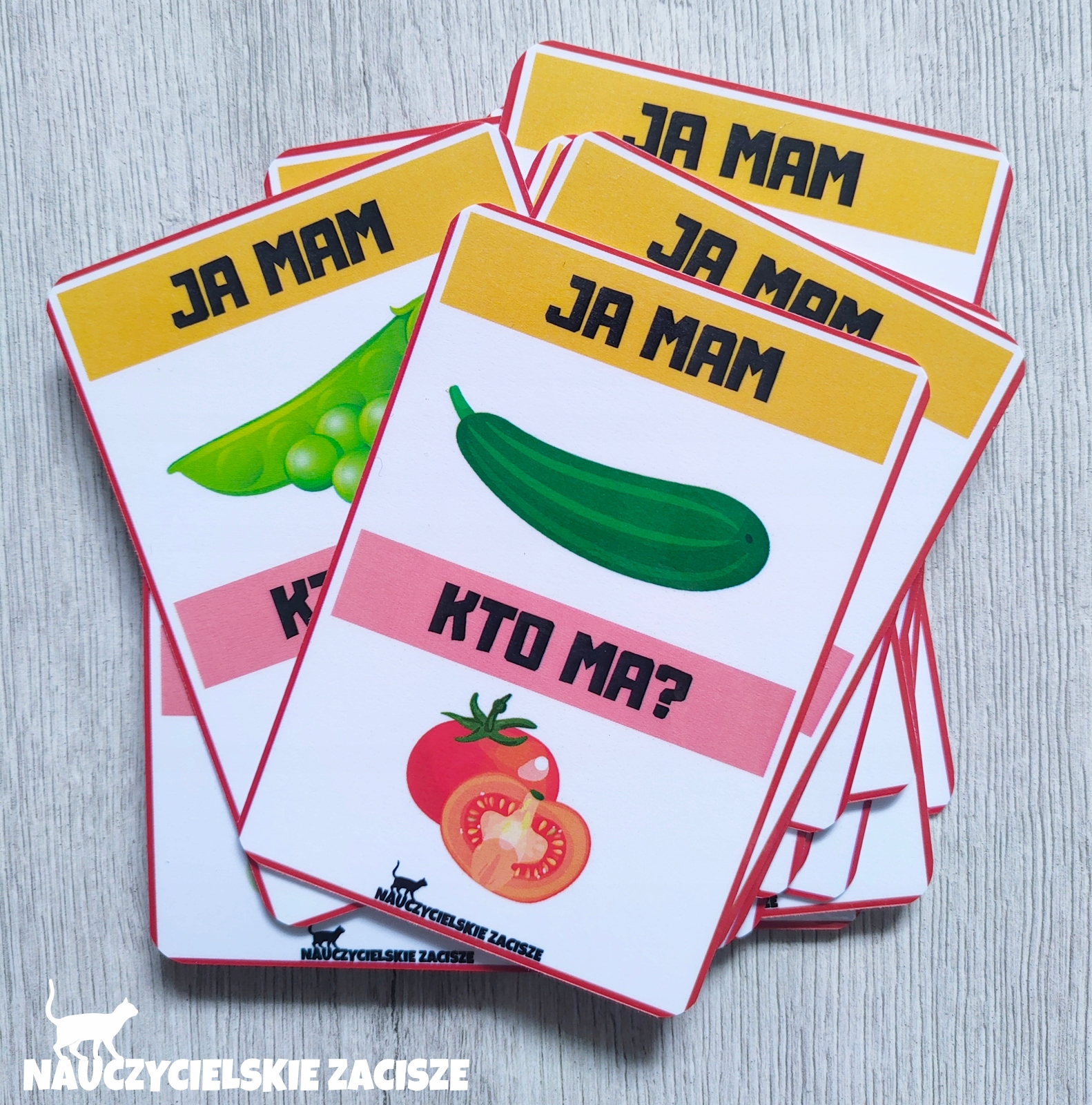 JA MAM, KTO MA? WARZYWA Gra karciana dla dzieci ISBN 9789887330332