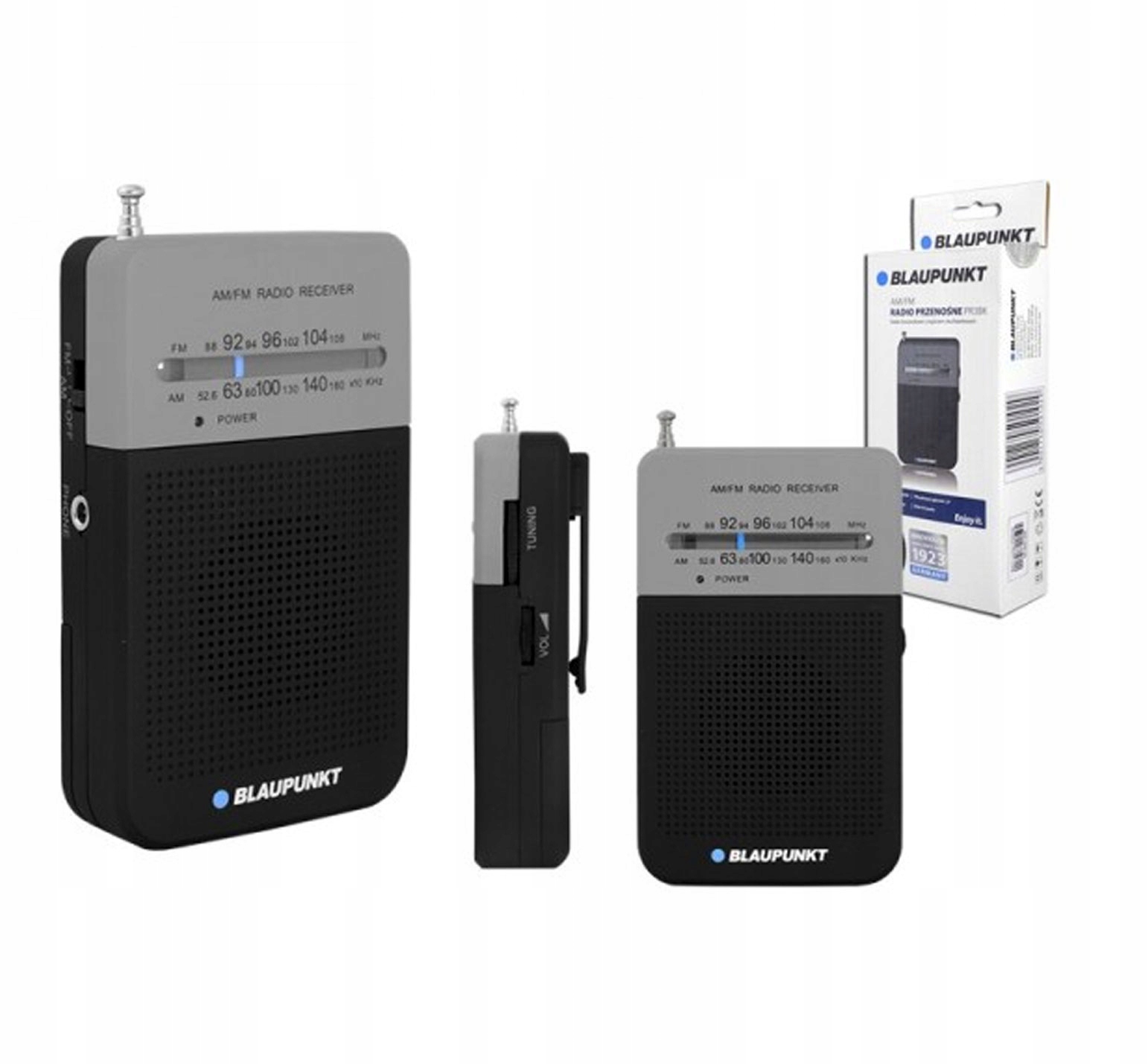 MAŁE RADIO na BATERIE KIESZONKOWE WYSUWANA ANTENA BLAUPUNKT PR3BK Marka Blaupunkt