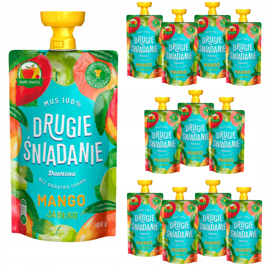 MUS 100% Dawtona DRUGIE ŚNIADANIE mango jabłko x12 EAN (GTIN) 5901713015099