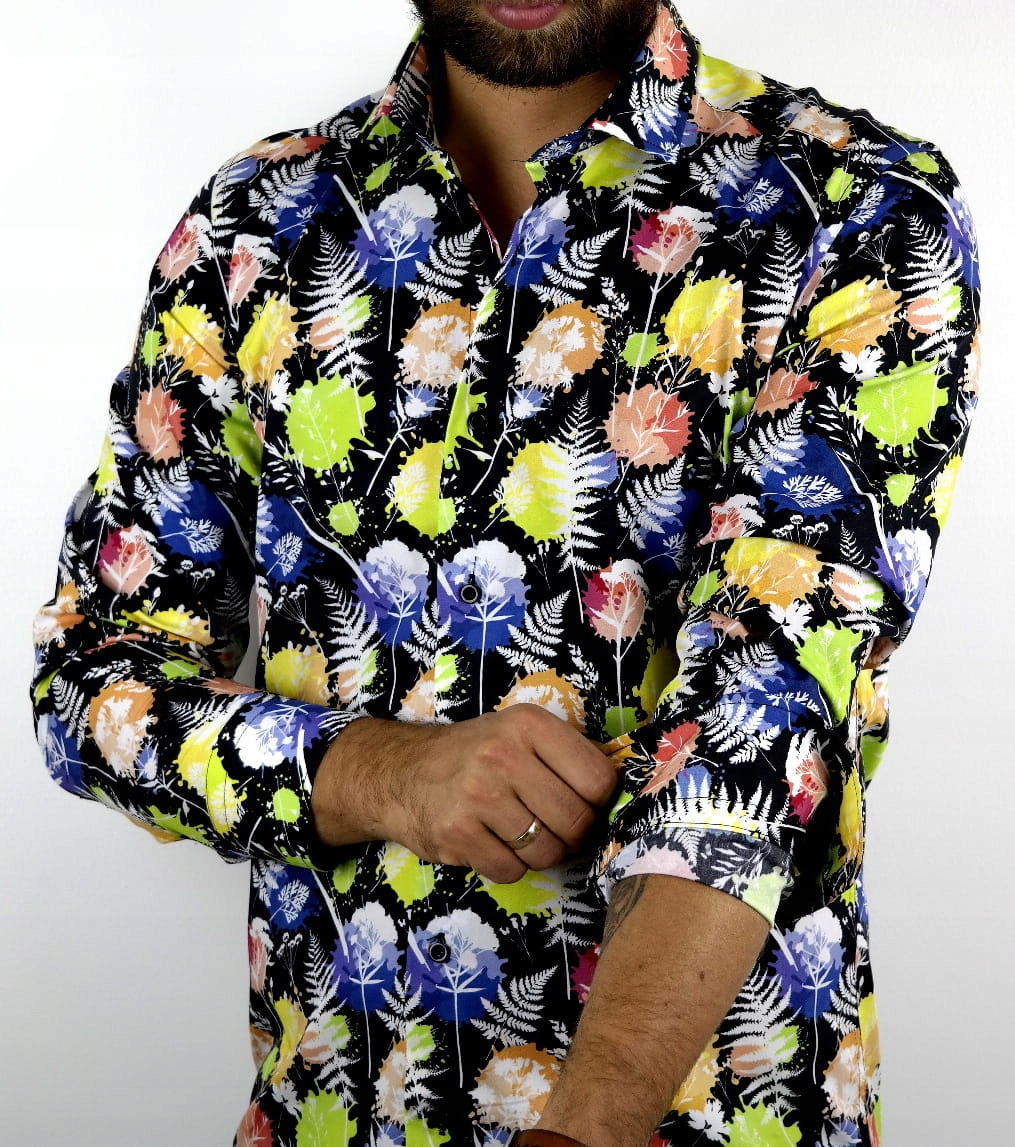 HARVEY JOHNSON Koszula męska HJ131 Rozm M 39/40 Rodzaj kołnierzyka kołnierzyk