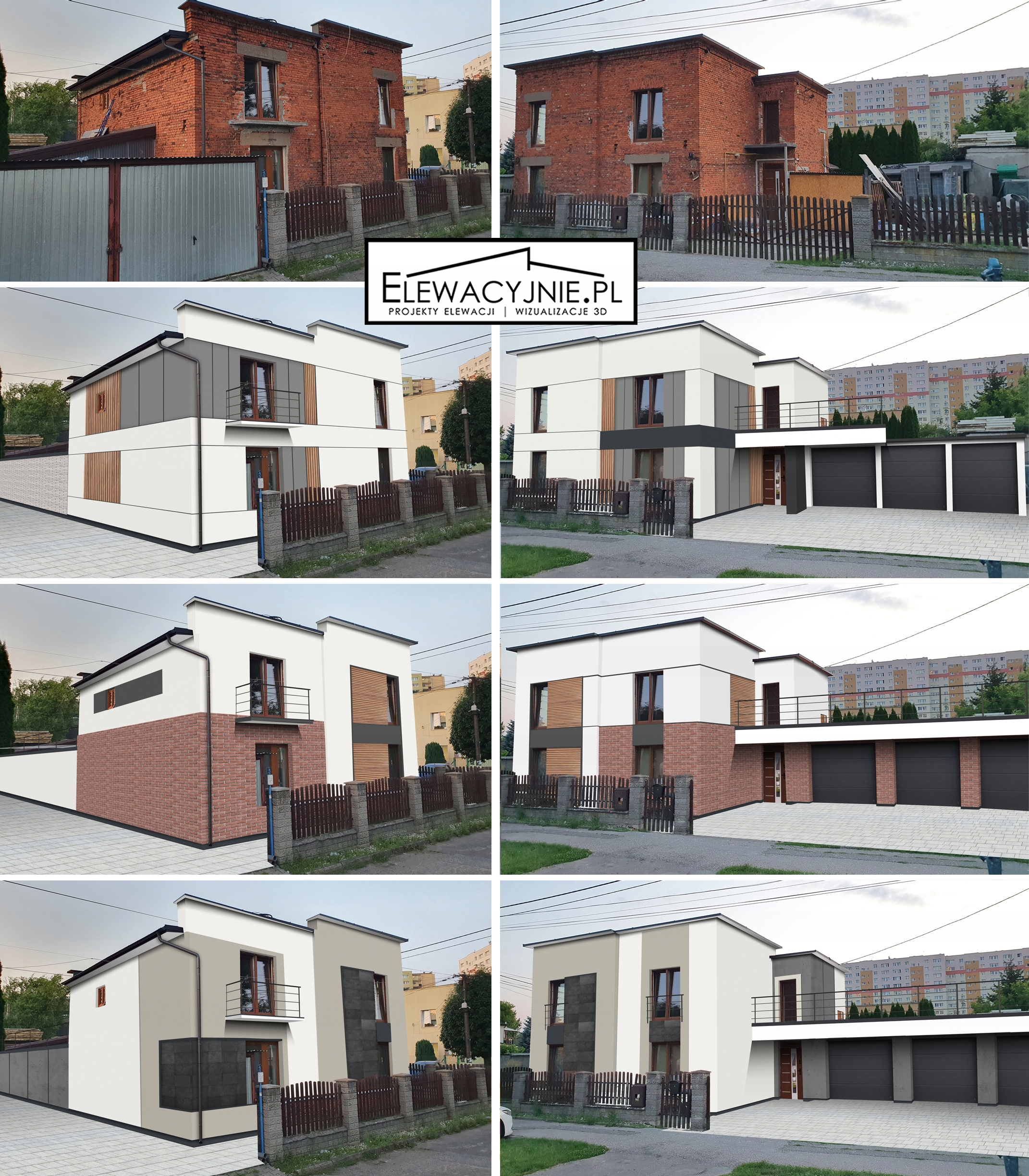 Дизайн фасада Elewacyjnie.pl угловые снимки