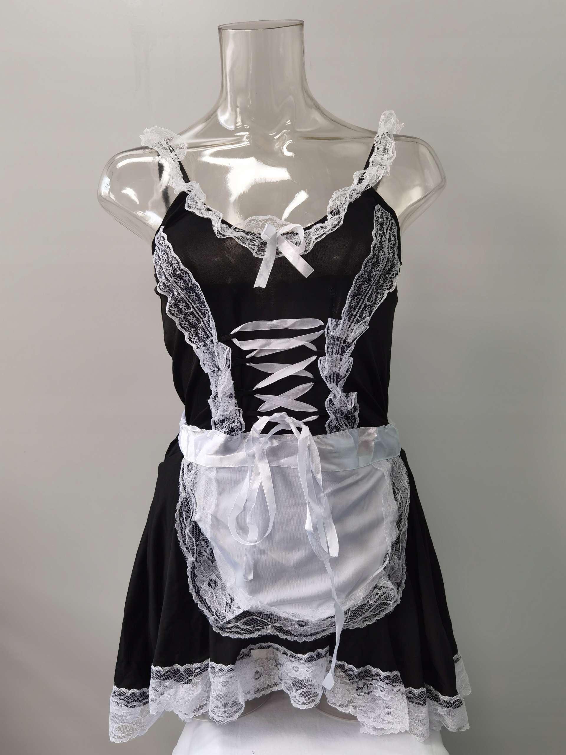 SEXY KOSTIUM CZARNY NIEGRZECZNA POKOJÓWKA STRÓJ L Model PRZEBRANIE KOSTIUM CZARNY NIEGRZECZNA POKOJÓWKA