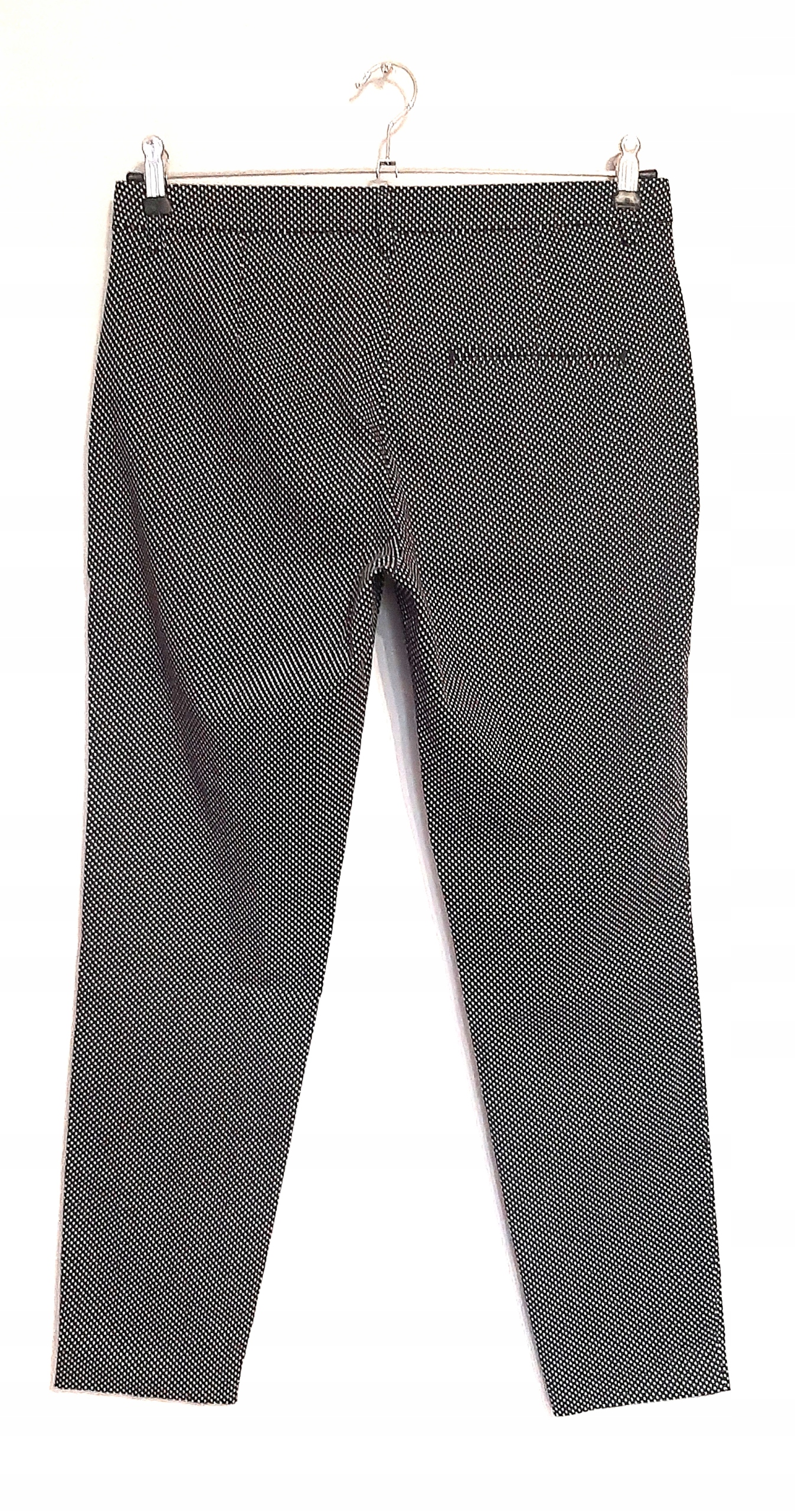 1055. H&M czarne spodnie cygaretki w kropki r 40 Rozmiar L