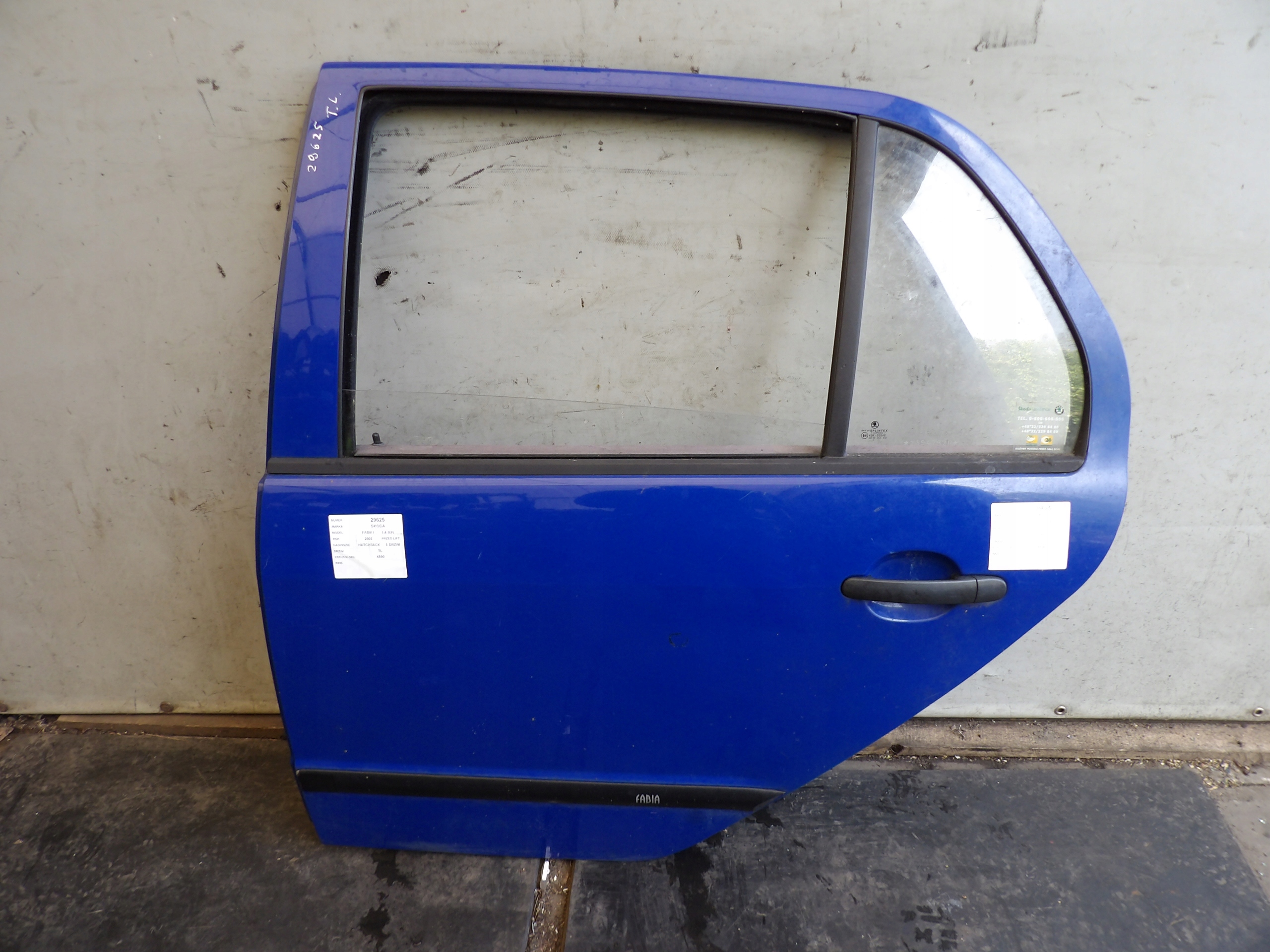 Skoda Fabia and door rear. left HB 5D lak. 4590
