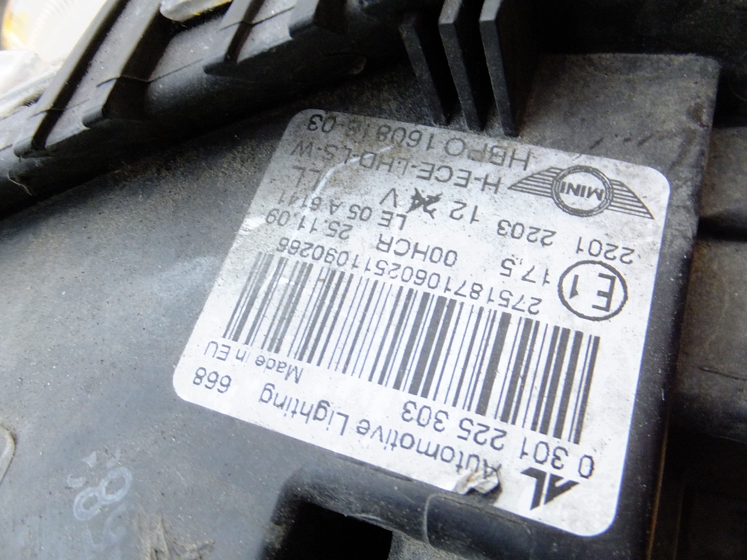 light left front mini cooper one r56 2010r EUROPA 160818