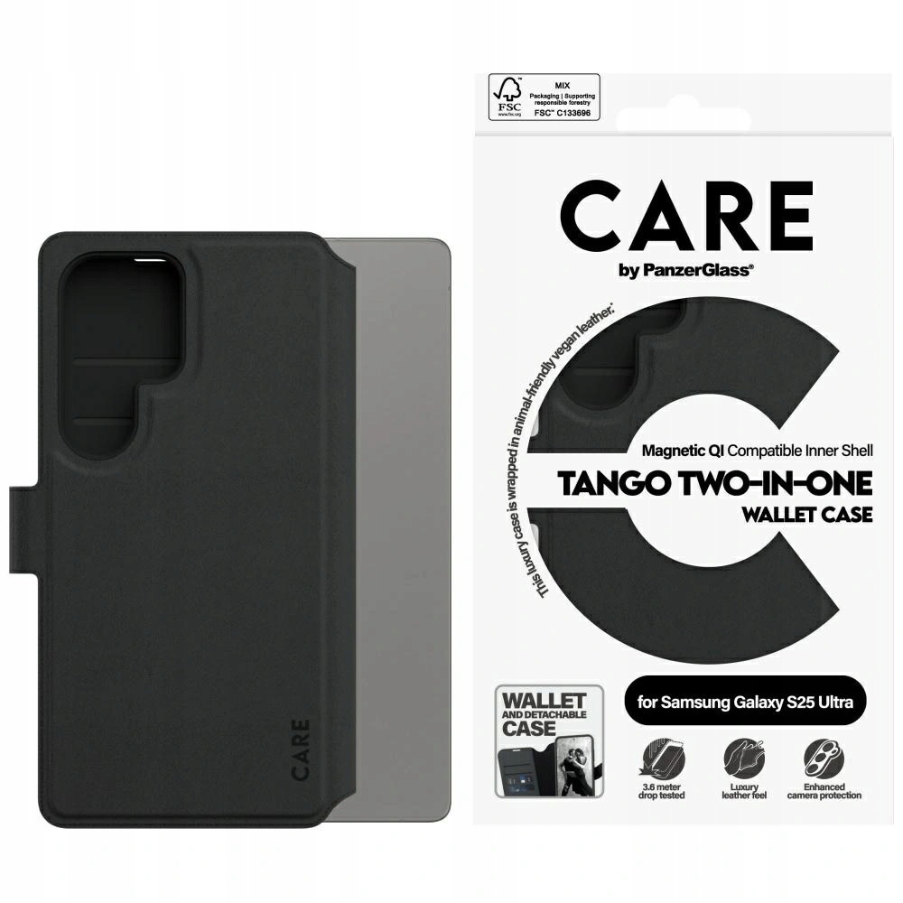 Etui Care by PanzerGlass Tango 2w1 Wallet na Samsung Galaxy S25 Ultra