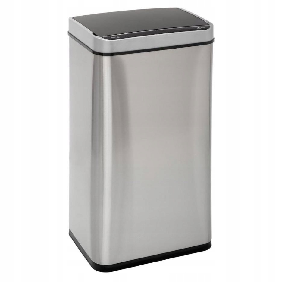 Automatický odpadkový koš 40L, nerezová ocel, stříbrná