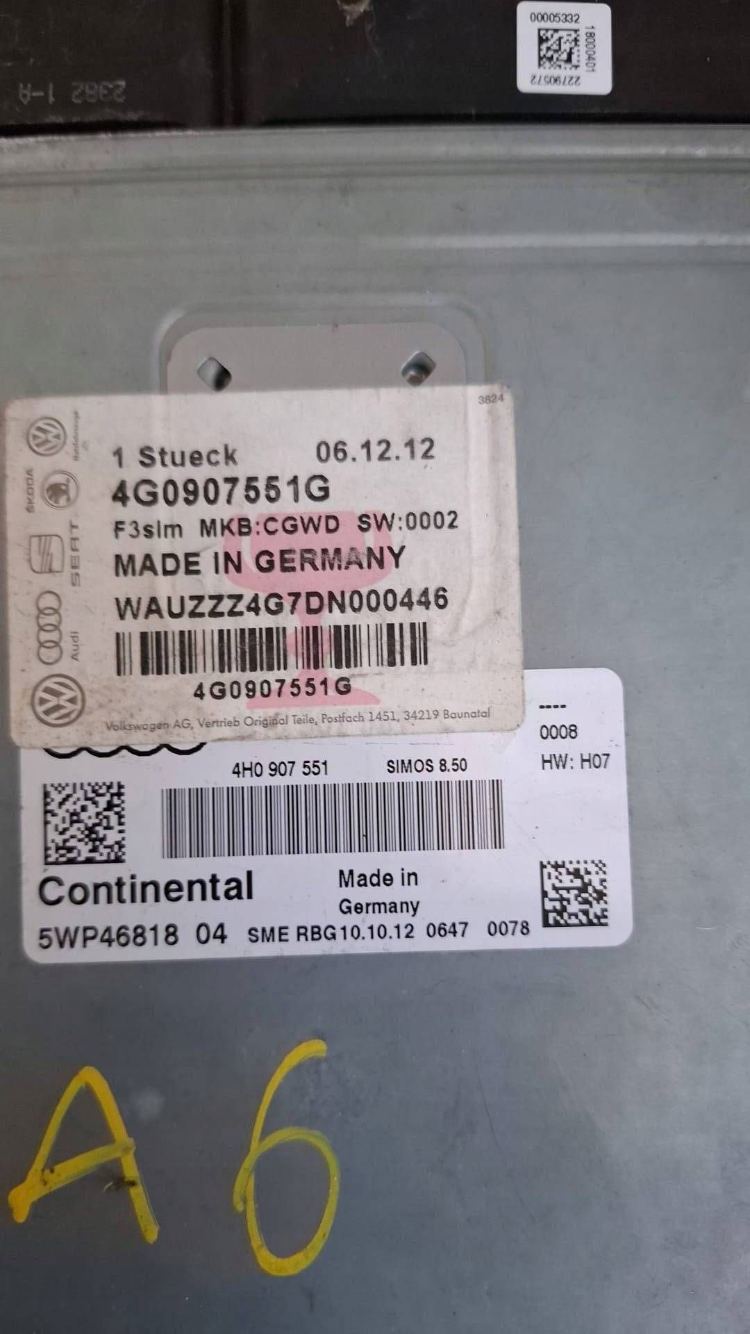 Centralina ECU Motore Audi A6 C7 4G0907551G