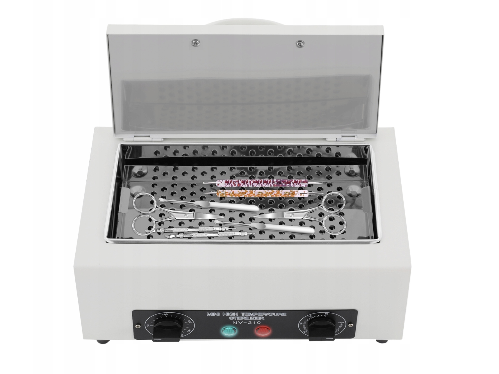 Sterilizátor Nástrojů 300W 200°C Pro Kosmetické Nehty A Manikúru, Časovač