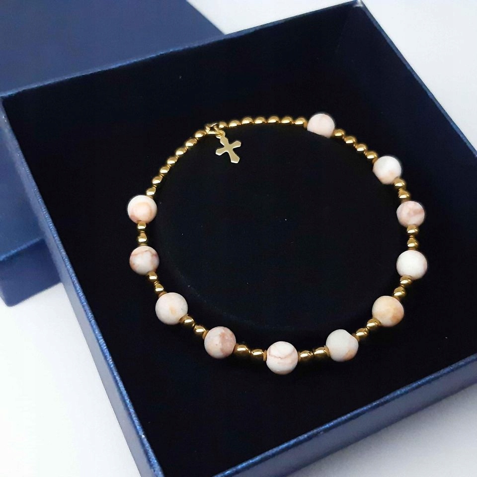 

Bransoletka różaniec Jaspis Urodziny Bierzmowanie