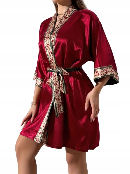 Vínový Župan Ze Saténu, Červený Saténový Župan, Župan M