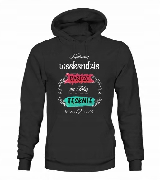 

Bluza Kangurka Z Nadrukiem Wekeend rozm XL