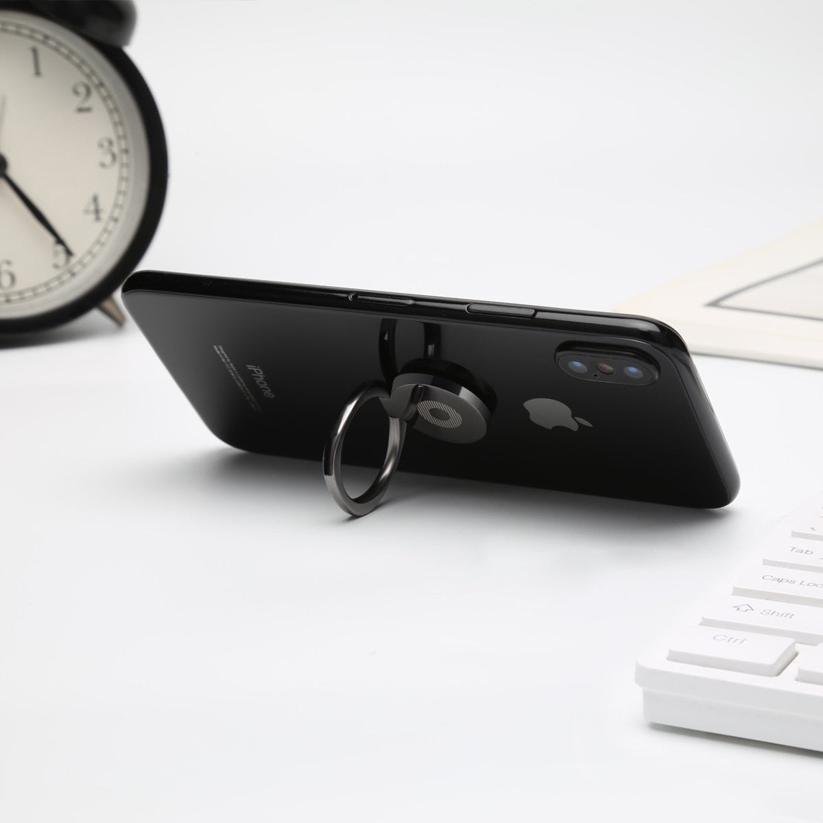 ELEGANCKI SOCKET PODSTAWKA HOLDER RING DO TELEFONU UCHWYT NA PALEC SREBRNY Marka Inna