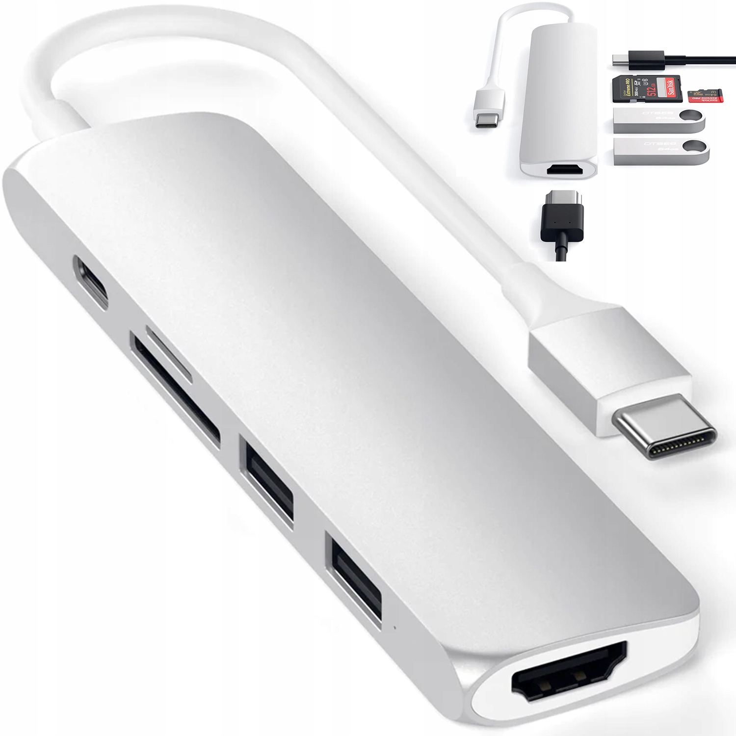 

Satechi Adapter Usb-c Hdmi 2x Usb-a Slim V2 Hub