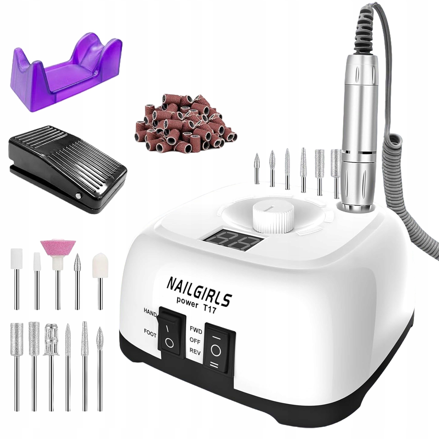 Profesionální Bruska Na Nehty A Manikúru, Bezdrátová, Tichá Sada