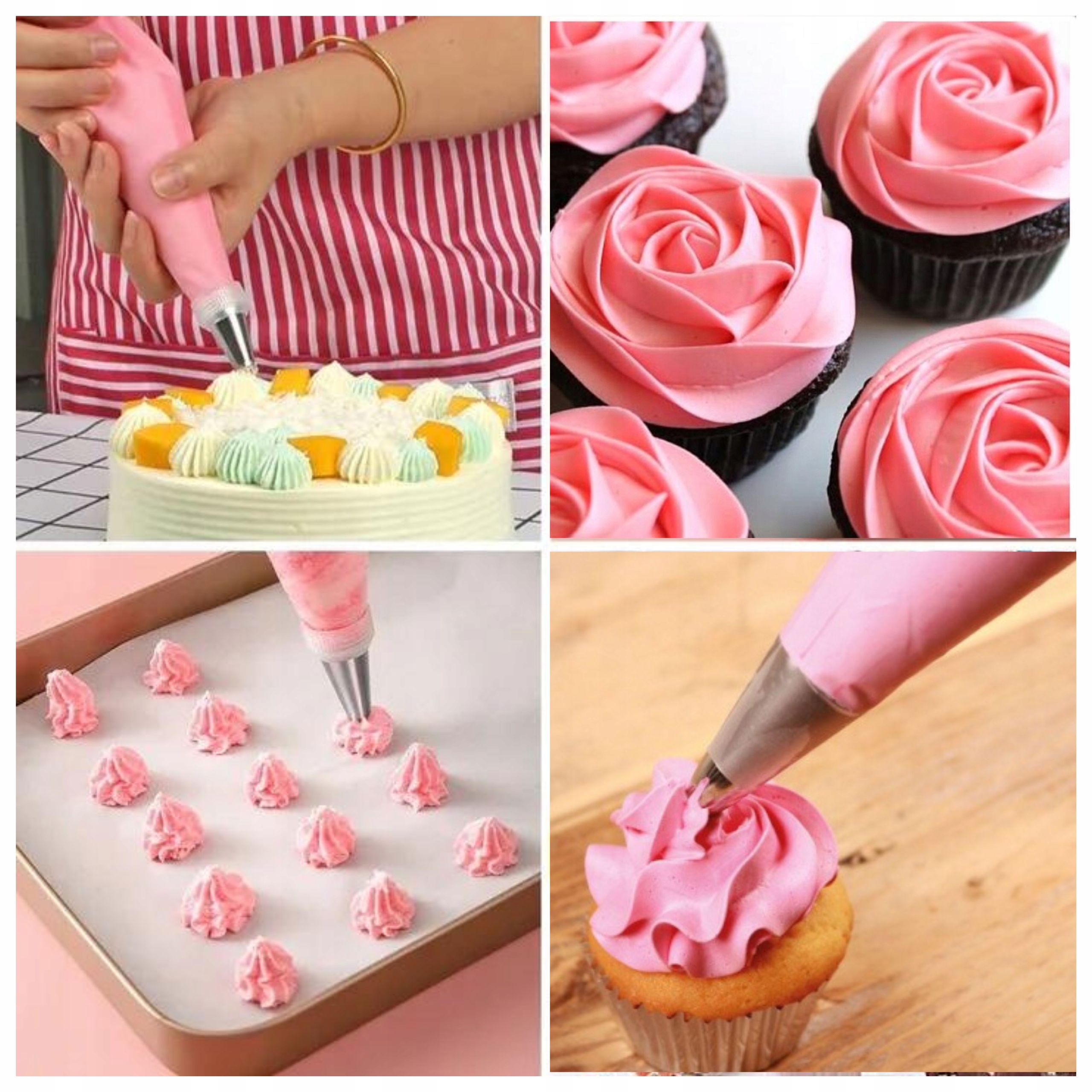 TYLKI CUKIERNICZE + RĘKAW CUKIERNICZY 2x 24el Rodzaj akcesoriów rękaw cukierniczy