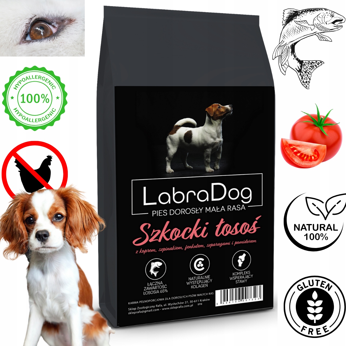 Levně LabraDog Superfood Premium Hypoalergenní skotský losos pro malá plemena 2 kg