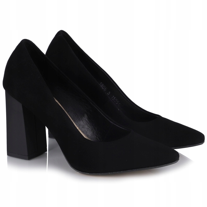 Dámské kožené lodičky Aspena LM-1806 300 černá, Semišová Kůže Vel. 37