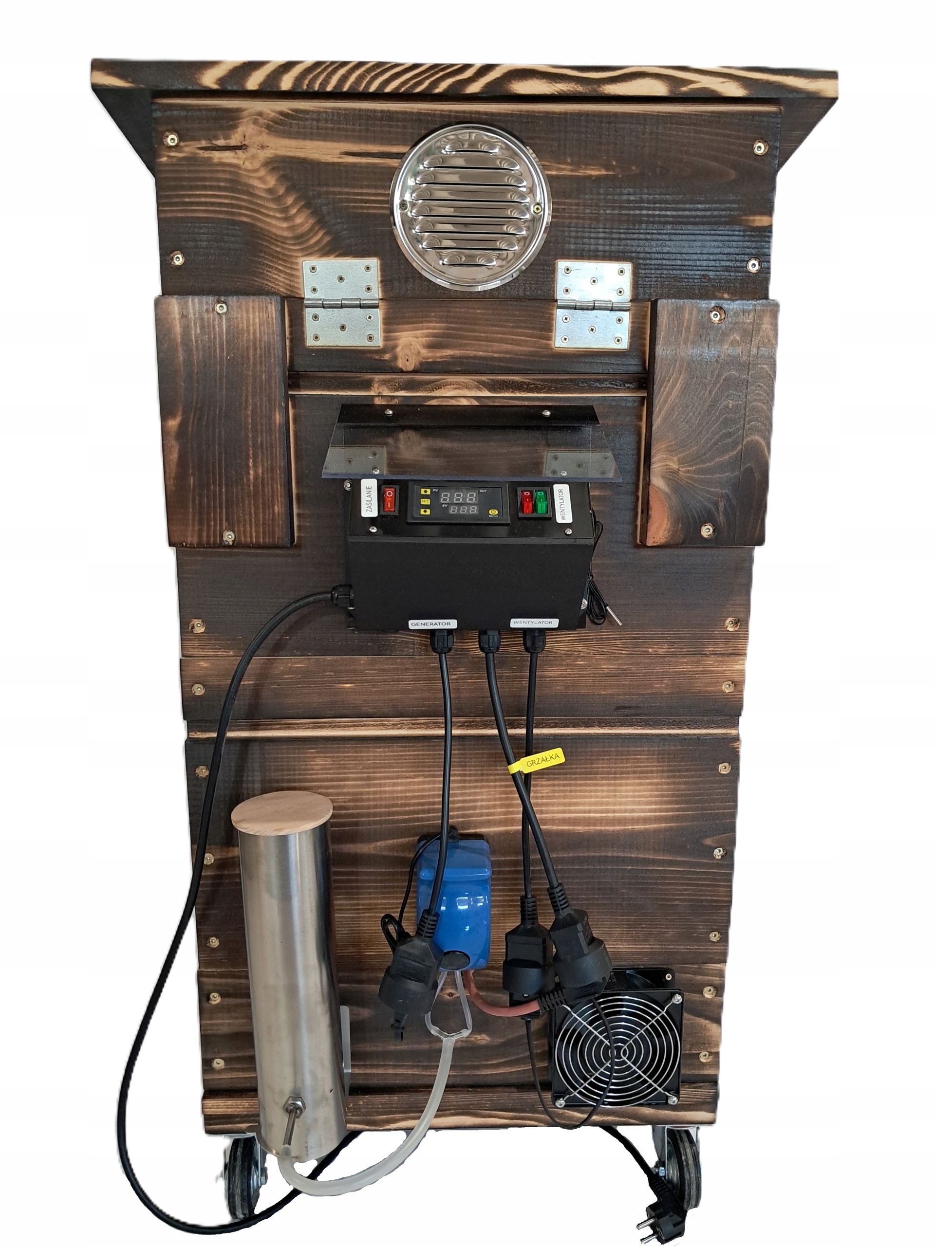 Elektrická zahradní udírna s dřevěným generátorem kouře Premium