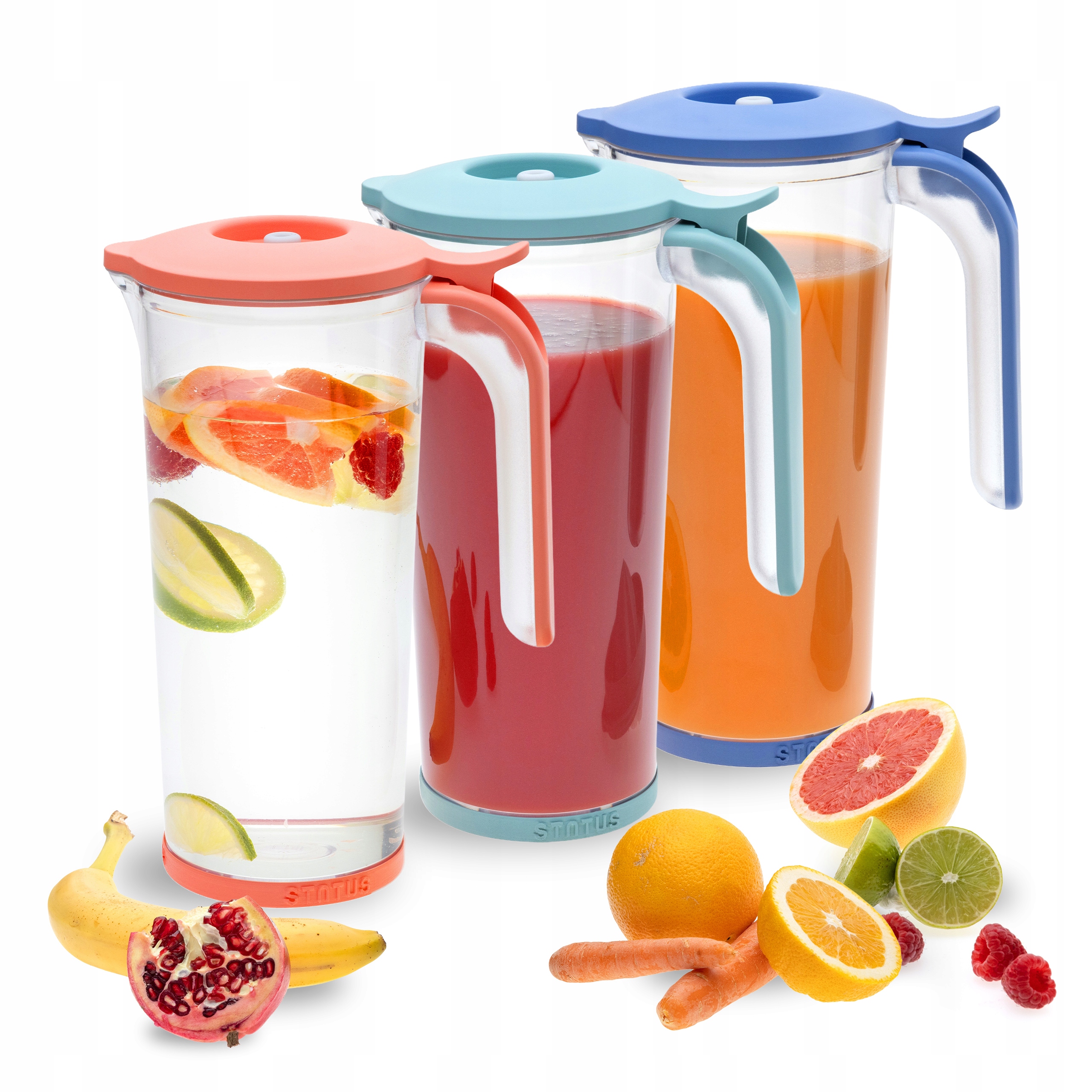 Nádoby Na Džús Vákuová Sada S Pumpičkou Vita-my 3 Kanvice Na Džúsy 3 X 1 L