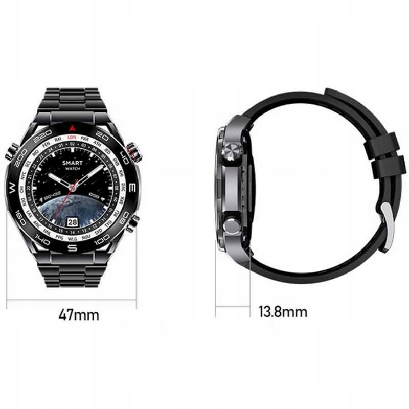 Zegarek Smartwatch męski Kompas Rozmowy Puls Tętno 400mAh ! 360*360 Marka Smart-Trend