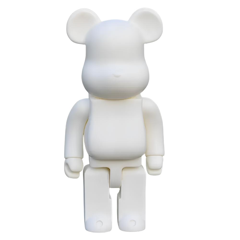 Medvedík Bearbrick 400% figurka do interiéru 28 cm biela dizajnová figúrka z kolekcie