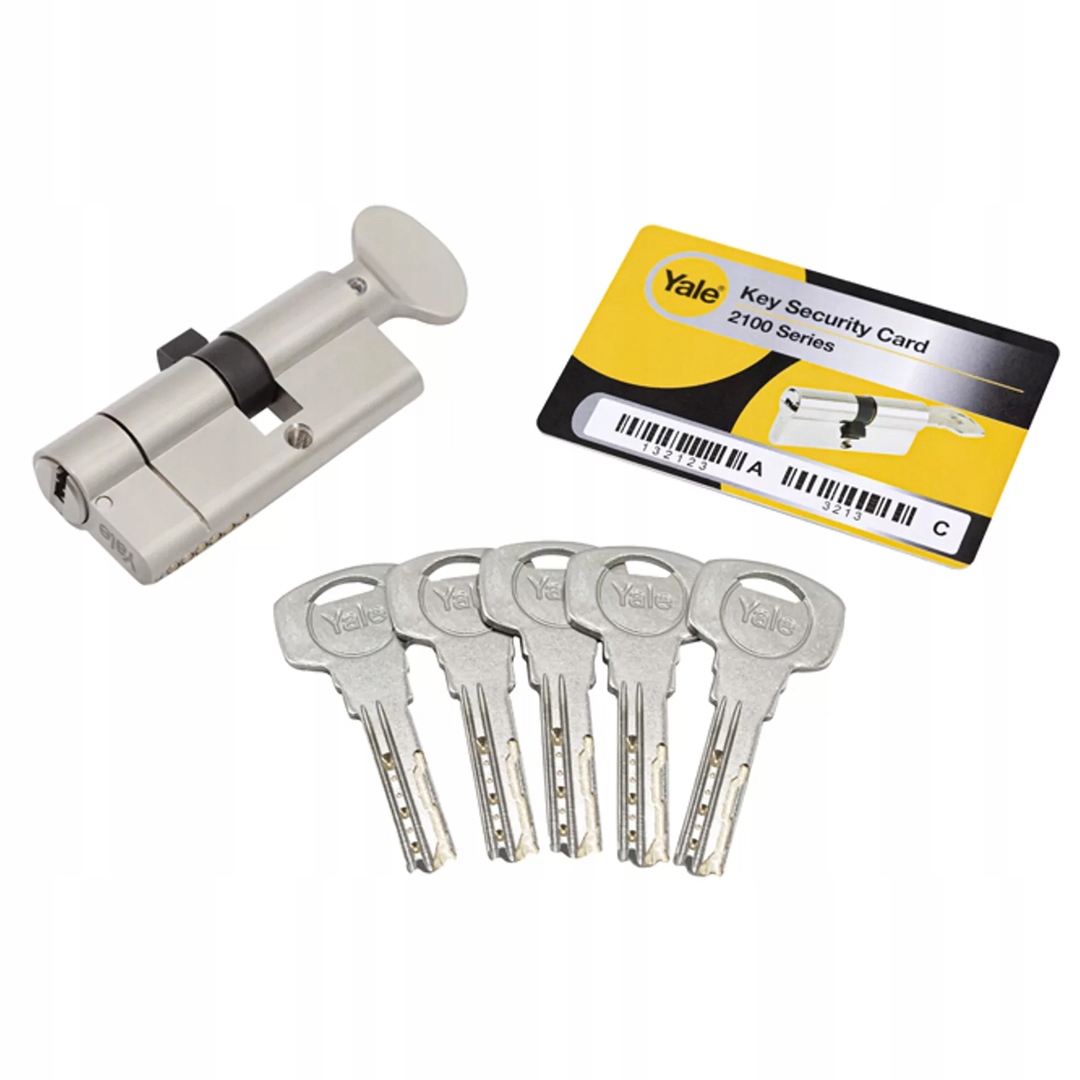 Vložka s knoflíkem Assa Abloy Yale 2100 35G/35, nikl, Atest, třída 6D